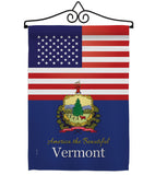 US Vermont - States Americana Vertical Impressions Decorative Flags HG140597 Made In USA