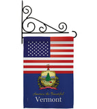 US Vermont - States Americana Vertical Impressions Decorative Flags HG140597 Made In USA