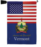 US Vermont - States Americana Vertical Impressions Decorative Flags HG140597 Made In USA