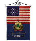 US Vermont - States Americana Vertical Impressions Decorative Flags HG140597 Made In USA