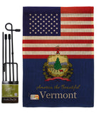 US Vermont - States Americana Vertical Impressions Decorative Flags HG140597 Made In USA