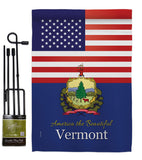 US Vermont - States Americana Vertical Impressions Decorative Flags HG140597 Made In USA