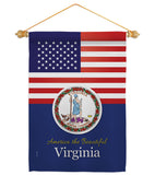 US Virginia - States Americana Vertical Impressions Decorative Flags HG140598 Made In USA