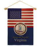 US Virginia - States Americana Vertical Impressions Decorative Flags HG140598 Made In USA