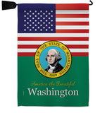 US Washington - States Americana Vertical Impressions Decorative Flags HG140599 Made In USA