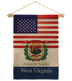 US West Virginia - States Americana Vertical Impressions Decorative Flags HG140600 Made In USA