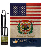 US West Virginia - States Americana Vertical Impressions Decorative Flags HG140600 Made In USA
