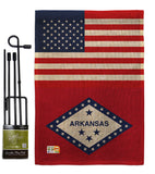 US Arkansas - States Americana Vertical Impressions Decorative Flags HG140754 Made In USA