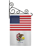 US Illinois - States Americana Vertical Impressions Decorative Flags HG140764 Made In USA