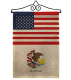 US Illinois - States Americana Vertical Impressions Decorative Flags HG140764 Made In USA