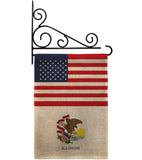 US Illinois - States Americana Vertical Impressions Decorative Flags HG140764 Made In USA