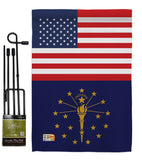 US Indiana - States Americana Vertical Impressions Decorative Flags HG140765 Made In USA