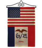US Iowa - States Americana Vertical Impressions Decorative Flags HG140766 Made In USA