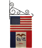 US Iowa - States Americana Vertical Impressions Decorative Flags HG140766 Made In USA