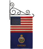 US Kansas - States Americana Vertical Impressions Decorative Flags HG140767 Made In USA