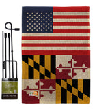 US Maryland - States Americana Vertical Impressions Decorative Flags HG140771 Made In USA