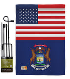 US Michigan - States Americana Vertical Impressions Decorative Flags HG140773 Made In USA