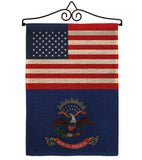 US North Dakota - States Americana Vertical Impressions Decorative Flags HG140789 Made In USA