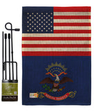 US North Dakota - States Americana Vertical Impressions Decorative Flags HG140789 Made In USA