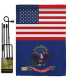 US North Dakota - States Americana Vertical Impressions Decorative Flags HG140789 Made In USA