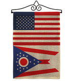 US Ohio - States Americana Vertical Impressions Decorative Flags HG140793 Made In USA