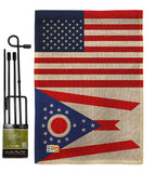 US Ohio - States Americana Vertical Impressions Decorative Flags HG140793 Made In USA