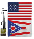 US Ohio - States Americana Vertical Impressions Decorative Flags HG140793 Made In USA