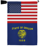 US Oregon - States Americana Vertical Impressions Decorative Flags HG140796 Made In USA