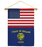 US Oregon - States Americana Vertical Impressions Decorative Flags HG140796 Made In USA