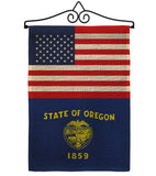 US Oregon - States Americana Vertical Impressions Decorative Flags HG140796 Made In USA