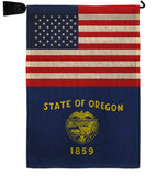 US Oregon - States Americana Vertical Impressions Decorative Flags HG140796 Made In USA