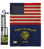 US Oregon - States Americana Vertical Impressions Decorative Flags HG140796 Made In USA