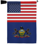 US Pennsylvania - States Americana Vertical Impressions Decorative Flags HG140797 Made In USA