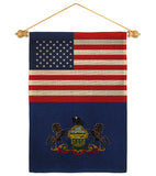 US Pennsylvania - States Americana Vertical Impressions Decorative Flags HG140797 Made In USA