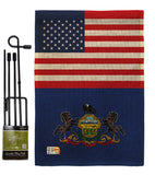 US Pennsylvania - States Americana Vertical Impressions Decorative Flags HG140797 Made In USA