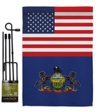 US Pennsylvania - States Americana Vertical Impressions Decorative Flags HG140797 Made In USA