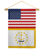 US Rhode Island - States Americana Vertical Impressions Decorative Flags HG140798 Made In USA