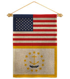 US Rhode Island - States Americana Vertical Impressions Decorative Flags HG140798 Made In USA