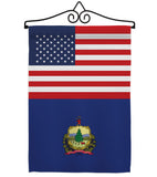 US Vermont - States Americana Vertical Impressions Decorative Flags HG140808 Made In USA