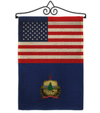 US Vermont - States Americana Vertical Impressions Decorative Flags HG140808 Made In USA