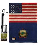 US Vermont - States Americana Vertical Impressions Decorative Flags HG140808 Made In USA