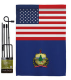 US Vermont - States Americana Vertical Impressions Decorative Flags HG140808 Made In USA