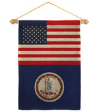 US Virginia - States Americana Vertical Impressions Decorative Flags HG140809 Made In USA