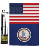 US Virginia - States Americana Vertical Impressions Decorative Flags HG140809 Made In USA