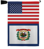 US West Virginia - States Americana Vertical Impressions Decorative Flags HG140811 Made In USA