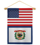 US West Virginia - States Americana Vertical Impressions Decorative Flags HG140811 Made In USA