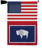 US Wyoming - States Americana Vertical Impressions Decorative Flags HG140813 Made In USA