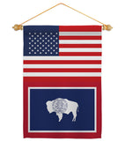 US Wyoming - States Americana Vertical Impressions Decorative Flags HG140813 Made In USA