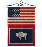 US Wyoming - States Americana Vertical Impressions Decorative Flags HG140813 Made In USA