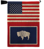 US Wyoming - States Americana Vertical Impressions Decorative Flags HG140813 Made In USA